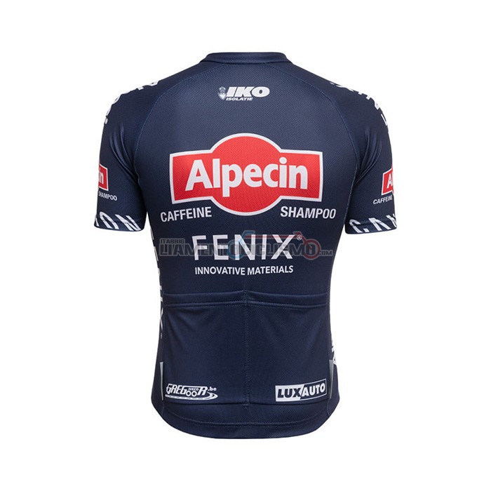 Abbigliamento Ciclismo Alpecin Fenix Manica Corta 2022 Scuro Blu